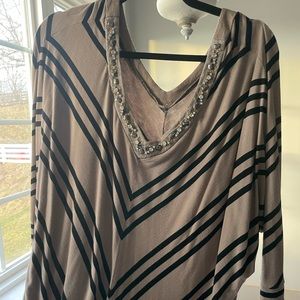 Lane Bryant Jeweled Dolman Top 14/16